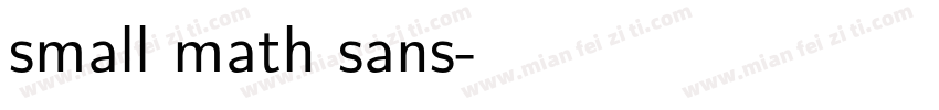 small math sans字体转换
